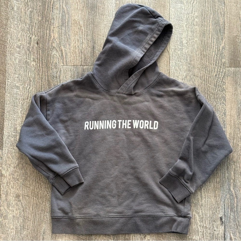 Girls Washed Gray Hoodie